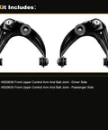 Two Piece Front Upper Control Arm And Ball Joint Suspension Kit Bolt On Replacement For Ford Fusion 2006 2012 Mazda6 2003 2008 Mercury Milan