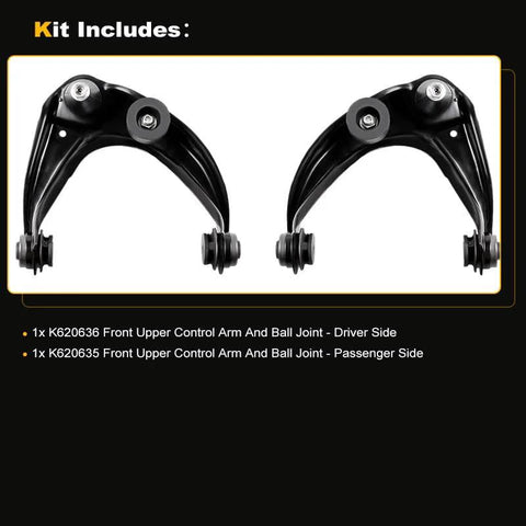 Two Piece Front Upper Control Arm And Ball Joint Suspension Kit Bolt On Replacement For Ford Fusion 2006 2012 Mazda6 2003 2008 Mercury Milan