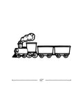 Dope Steam Locomotive Metal Wall Art For Living Room And Office, Vintage Rustic Train Silhouette Decor In Black Finish, Iron Wall Sculpture, 12 Inch Size