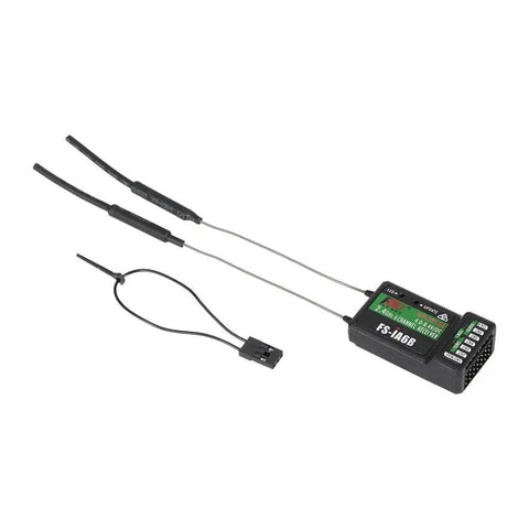 Flysky FS IA6B 6 Channel 2.4GHz AFHDS 2A Receiver with antennas and connection wire, for RC drones, planes, helis