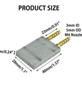 Pro Grade Aluminum RC Boat Water Cooling Block For Electric Speed Controllers 40x28x6mm Gold Radiator Sheet diagram