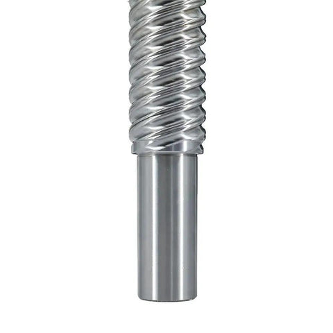 Super Smooth 20mm Lead Ball Screw Kit With DSG2020 Nut Housing For CNC XYZ Routers Built For Heavy Duty Precision And Fast Axis Moves To Level Up Your Machining Game, close-up threaded steel shaft