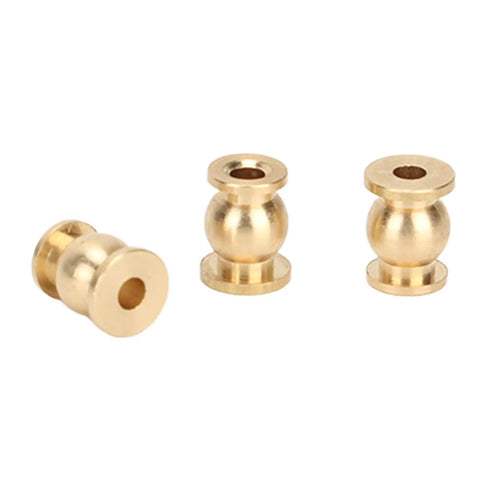 Shock Absorber Ball Heads For Crawler Cars, Brass Pivot Balls With O Rings, 20 Pack With 40 Rubber Seals For SCX24 And Similar Rigs, close-up