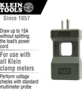 Line Splitter For Clamp Meters Measure Up To 15A Current Without Splitting The Load, 10X Measurement Mode