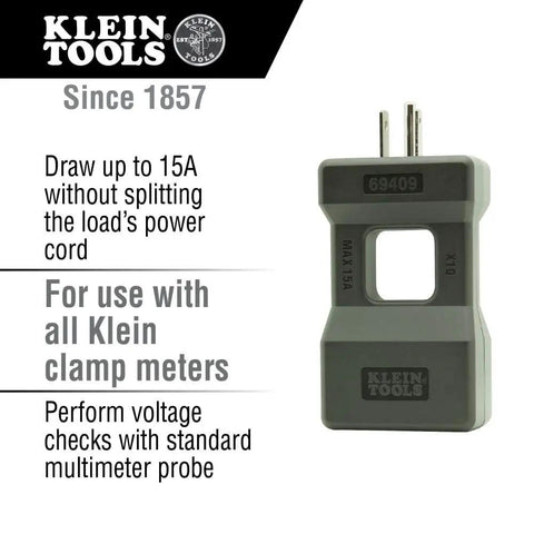 Line Splitter For Clamp Meters Measure Up To 15A Current Without Splitting The Load, 10X Measurement Mode