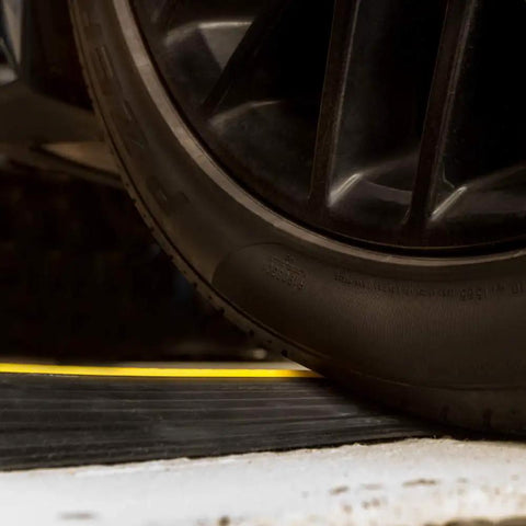 Garage Door Threshold Seal Kit With Adhesive For Ultimate Weatherproof Protection Seals Floor Gap Blocks Water Vermin Leaves And Debris Anti Slip Ridges With High Visibility Yellow Guide Easy Install Weather Stripping under tire