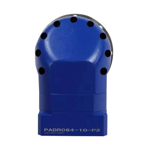 Top Shelf Padr Series Planetary Gearbox Speed Reducer With Rotary Flange Output And Hollow Shaft, blue gear reducer front view.