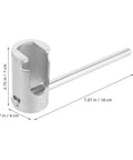 Close-up of Heavy Duty Universal Fire Sprinkler Wrench Tool Rock Solid Metal Spanner, measuring 2.75 in x 7.07 in for adjusting sprinkler heads.