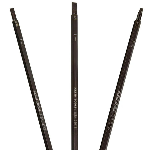 Adjustable Length Replacement Blade Set Three Pack For Screwdriver Handle DIY Friendly Four To Eight Inch Reach Removable Reversible Shafts