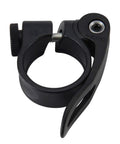 Black alloy clamp for Seat Post 27.2mm By 350mm With Clamp Set For 27.2 To 28.6mm Bike Tubes, side view