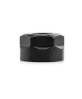 Front view of ER20 A Collet Clamping Nut for CNC Milling Chuck Holder, precision ground, black finish, 40CR steel.