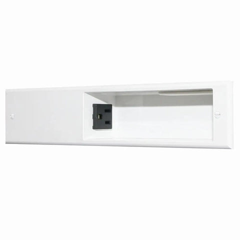 Recessed In Wall Cable Management Kit For Wall Mounted TV And Sound Bar With Dual Power Outlets One For TV And One For Sound Bar Keeps Cables Hidden