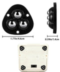 Peel And Stick Adhesive Caster Wheels For Appliances And Furniture 360 Degree Swivel Universal Rollers, side and top view