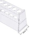 Acrylic Test Tube Rack With 6 Wells For 10ml Centrifuge Tubes Clear Lab Organizer, side view showing 50mm width measurement.