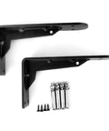 Heavy Duty L Brackets For Walls Rock Solid Wrought Iron Shelf Supports With Screws Built Tough As Nails Matte Black