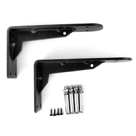 Heavy Duty L Brackets For Walls Rock Solid Wrought Iron Shelf Supports With Screws Built Tough As Nails Matte Black