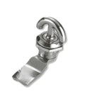 Mini Cam Lock For Drawers And Mailboxes, Silver Chrome Cylinder Lock, angled view showing durable construction, easy install.