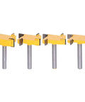 Set Of 4 CNC Spoilboard Surfacing Router Bits For Wood Pros Pro Grade 4 Flute Carbide Slab Flattening Bits One Quarter Inch Shank