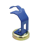 Magnetic MIG Welding Torch Holder With Ultra Strong Base for Pro Welders displaying blue metal and strong magnetic base.