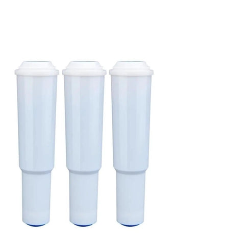 Premium Coffee Machine Water Filter Softens Hard Tap Water Acts As A Game Changer For Clean Brew Texture And Smooth Real Deal Flavor In Home Espresso Drip Makers, pack of three white water filter cartridges.