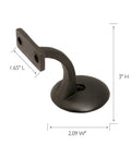 5 Pack Jumbo Handrail Brackets for Stairways and Hallways in Oil Rubbed Bronze, Mounting Hardware Included, Low Profile Wall Mount