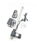 Built Tough 110V Linear Actuator 1320 Lbs 6000N With 2 Inch Stroke, Fast 0.16 Inches Per Second Motion, power supply, adjustment button
