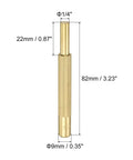 Premium Brass Drive Punch Quarter Inch Non Marring Alignment Pin Tool 1/4in diameter, 82mm length for precise watch repair and jewelry making.