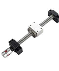 SFU3210 C7 Precision High Performance Ball Screw Kit 1250Mm with single nut, dual support brackets, and taper coupler for CNC Router.