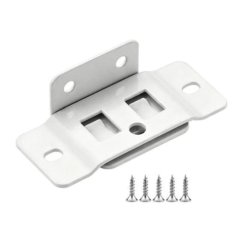 Heavy Duty L Shaped Metal Furniture Joint Bracket with screws for cabinet, wardrobe, shelf repair and reinforcement support.