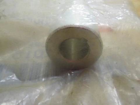 Dead Nuts Tight One Piece Rigid Steel Shaft Coupling With Set Screw Locking shown from the side, revealing half inch bore design.