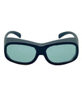 Professional Industrial Safety Goggles Featuring Wide Spectrum Coverage And Thick Absorbing Mineral Glass Lens Built Dead Tough For All Day Grinds On Harsh Job Sites, front view with green lenses.