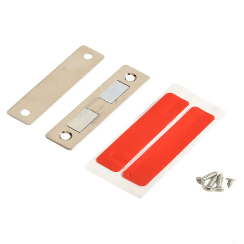 Magnetic Cabinet Door Catch With Screws For Cupboard Wardrobe Drawer Closure, showing plates, screws, and adhesive pads