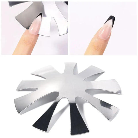 All In One French Nail Tip Cutter Kit With 3 Deep Smile Line Cutters 2 French Acrylic Brushes 1 Cutting Knife 5 Spare Blades