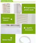 Straight Up 4 Inch Window Exhaust Fan Low Noise Industrial Ventilation Extractor showcasing engineering plastic mask and chassis details.