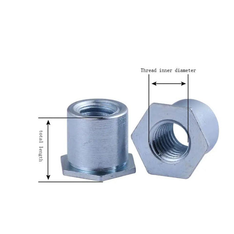 Thirty Pack Hex Head Galvanized Carbon Steel Through Hole Rivet Nut Columns Deep Knurled Threads Burr Clean Polish Top Shelf Build No Sweat Installation Rock Solid Mechanical Grip