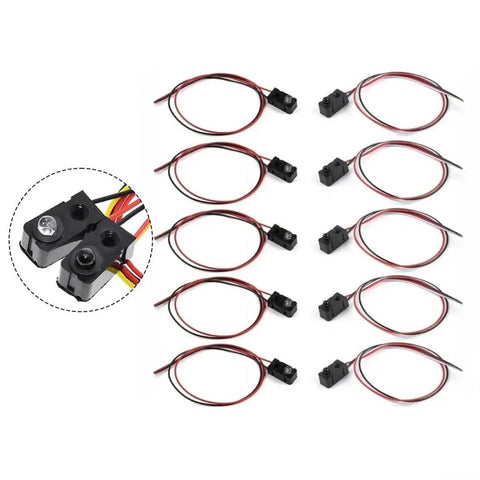 Infrared Break Beam Sensor Kit 5 Pack For Arduino And Robotics, Ultra Fast 2ms Response Time, DC 3 To 5 Volt, 3.28 Foot Detection Range, Photoelectric Switch For Industrial Control And DIY Projects, five wired sensors