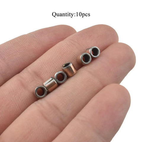 Bronze Sleeve Bushing Bearing 3mm Bore 5mm OD 5mm Length Oil Free Low Friction No Rattle Tight Welded Seam Close Tolerances for Shock Eyelets Exhaust Header Bolts and 3D Printed Parts 10 Pack, 10pcs on hand