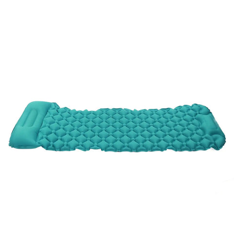 Inflatable Sleeping Pad For Camping And Backpacking With Built In Pump Built In Foot Pump Quick Inflation Waterproof Peacock Blue