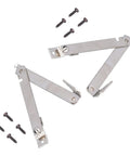 Stainless Steel Folding Cabinet Hinge With Lift Up Support 2 Pack Heavy Duty Lid Stay Hinges For Cabinets Wardrobes Bookcases And Wooden Boxes