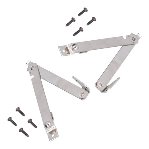 Stainless Steel Folding Cabinet Hinge With Lift Up Support 2 Pack Heavy Duty Lid Stay Hinges For Cabinets Wardrobes Bookcases And Wooden Boxes