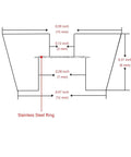 Diagram of 120 Piece Soft Rubber Feet With 304 Stainless Steel Screws Non Slip Anti Skid Floor Safe Furniture Pads for size reference