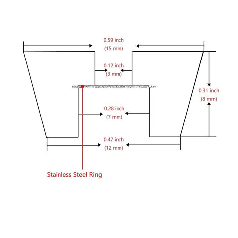 Diagram of 120 Piece Soft Rubber Feet With 304 Stainless Steel Screws Non Slip Anti Skid Floor Safe Furniture Pads for size reference