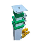 Heavy Duty Manual Telescopic Lift Pole With Smooth Glide Hand Crank Winch showing the lifting mechanism and secure locking mechanism.