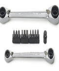 13 Piece SAE QuadBox Reversible Ratcheting Wrench Bit Set With 72 Tooth Box End Off Corner Loading For Enhanced Grip