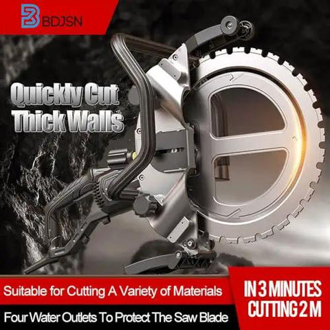 Heavy Duty Electric Concrete Ring Saw 5200W Handheld Cutting Tool With Built In Water Pump for thick wall cuts.