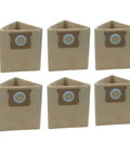 Six Pack Vacuum Bags For 4 To 5 Gallon Shop Vacs Replacement Bags AT25 1238 Fits Popular Models Durable Dust Collection