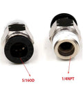 5/16 Inch Push To Connect Pneumatic Fittings 1/4 Inch NPT Male Threads Quick Connect Air Hose Connectors 5 Pack close-up view