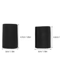 Two sizes of black 8 Pack Round Non Slip Piano Stand Foot Pads For Digital Keyboard Floor Protection Stable Base Grippy Leg Caps