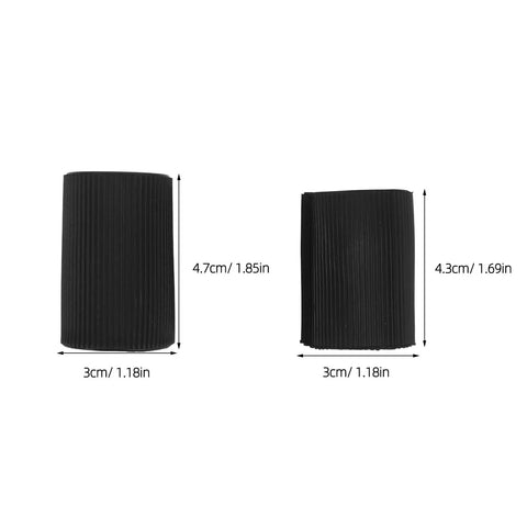 Two sizes of black 8 Pack Round Non Slip Piano Stand Foot Pads For Digital Keyboard Floor Protection Stable Base Grippy Leg Caps