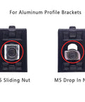 Image showing M5 Sliding Nut and M5 Drop In Nut for All In One M5 Hardware Kit For 2020 2040 8020 Aluminum Extrusion Profiles 200Pcs